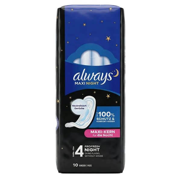 ALWAYS ΣΕΡΒΙΕΤΕΣ MAXI NIGHT 10τμχ