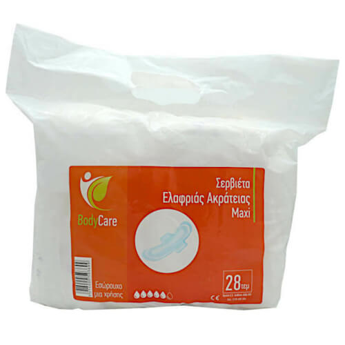 BODYCARE ΣΕΡΒΙΕΤΑ ΕΛΑΦΡΑΣ ΑΚΡΑΤΕΙΑΣ MAXI 28τμχ