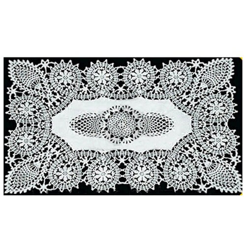 ΔΙΣΚΟΠΑΝΑ CROCHET ΛΕΥΚΑ ΣΕΤ 12τμχ 30x45cm