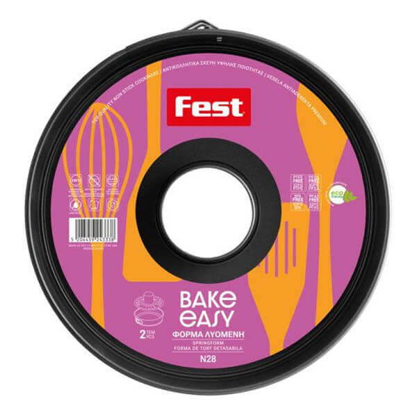 FEST ΛΥΟΜΕΝΗ ΦΟΡΜΑ BAKE EASY (2τεμ.) 28cm