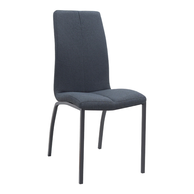 Καρέκλα τραπεζαρίας Fina Megapap ανθρακί ύφασμα – μεταλλικό μαύρο πόδι 43x58x95εκ.