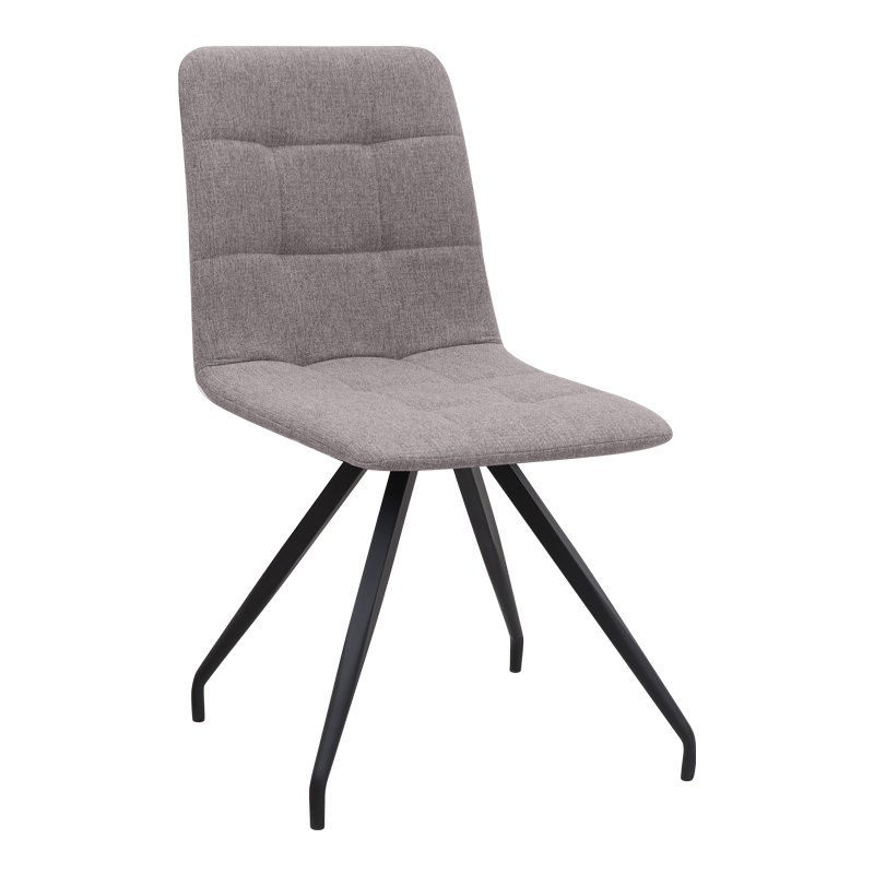 Καρέκλα τραπεζαρίας Bianca Megapap ανοιχτό μπεζ ύφασμα – μεταλλικό μαύρο πόδι 43x56x84εκ.