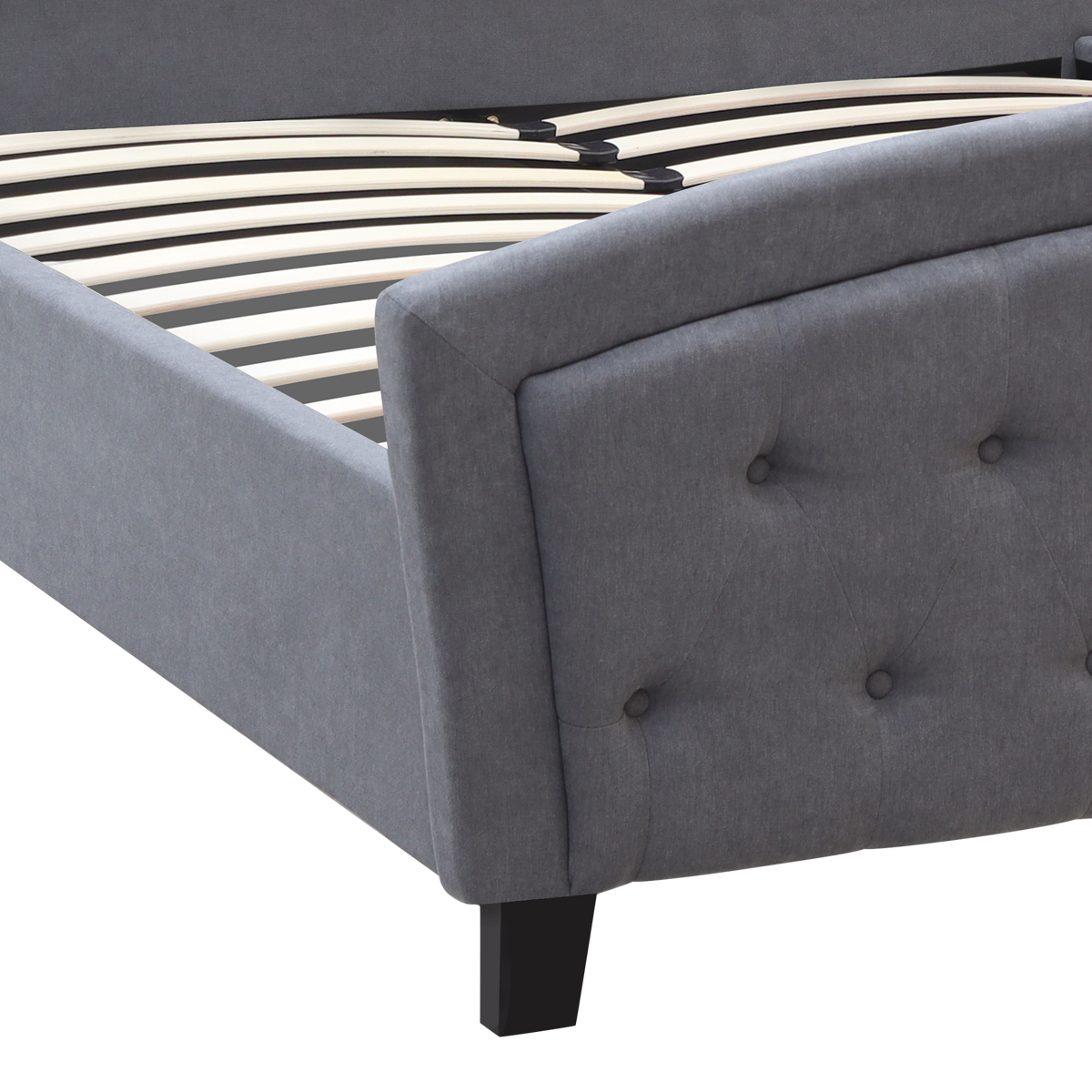 Κρεβάτι Alexia Megapap υφασμάτινο χρώμα γκρι 160x200εκ. - Image 6