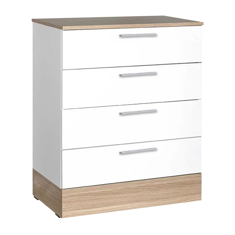 Συρταριέρα Base Megapap χρώμα oak – λευκό 72x40x88εκ.