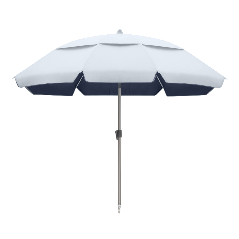 Ομπρέλα θαλάσσης αλουμινίου Malibu Megapap με UPF 50+ προστασία χρώμα ασημί – μπλε Ø2m