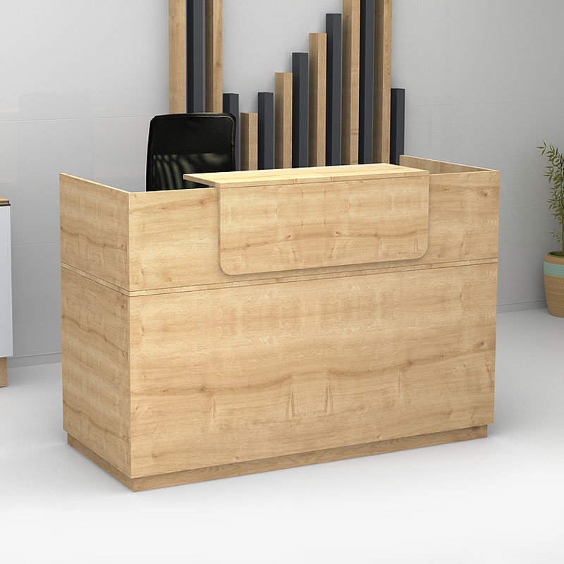 Γραφείο υποδοχής – reception Lemmon Megapap χρώμα φυσικό οξιάς 160x70x110εκ.