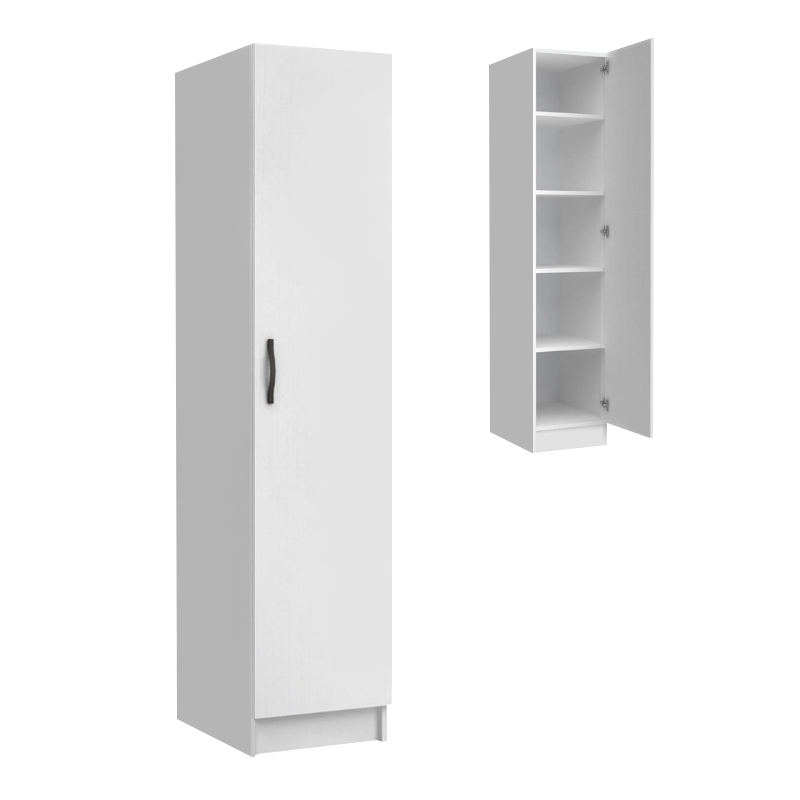 Ντουλάπα ρούχων Ricardo Megapap μονόφυλλη χρώμα λευκό 40×51,8×181εκ.