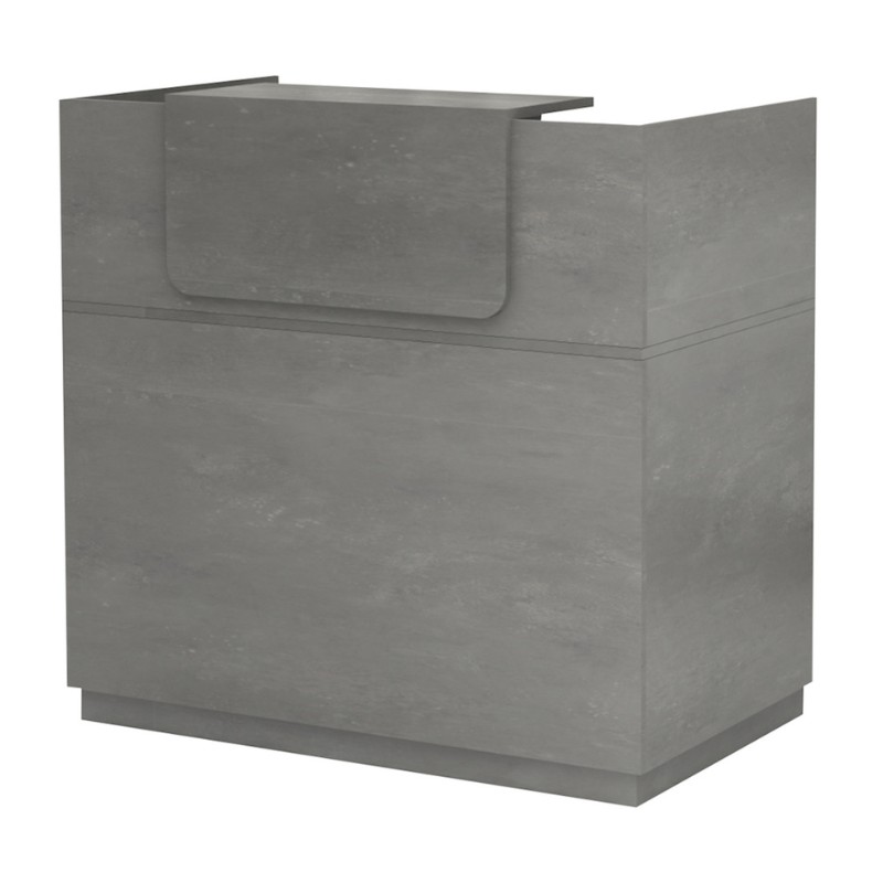 Γραφείο υποδοχής - reception Lemmon Megapap χρώμα γκρι σκυροδέματος 120x70x110εκ. - Image 6