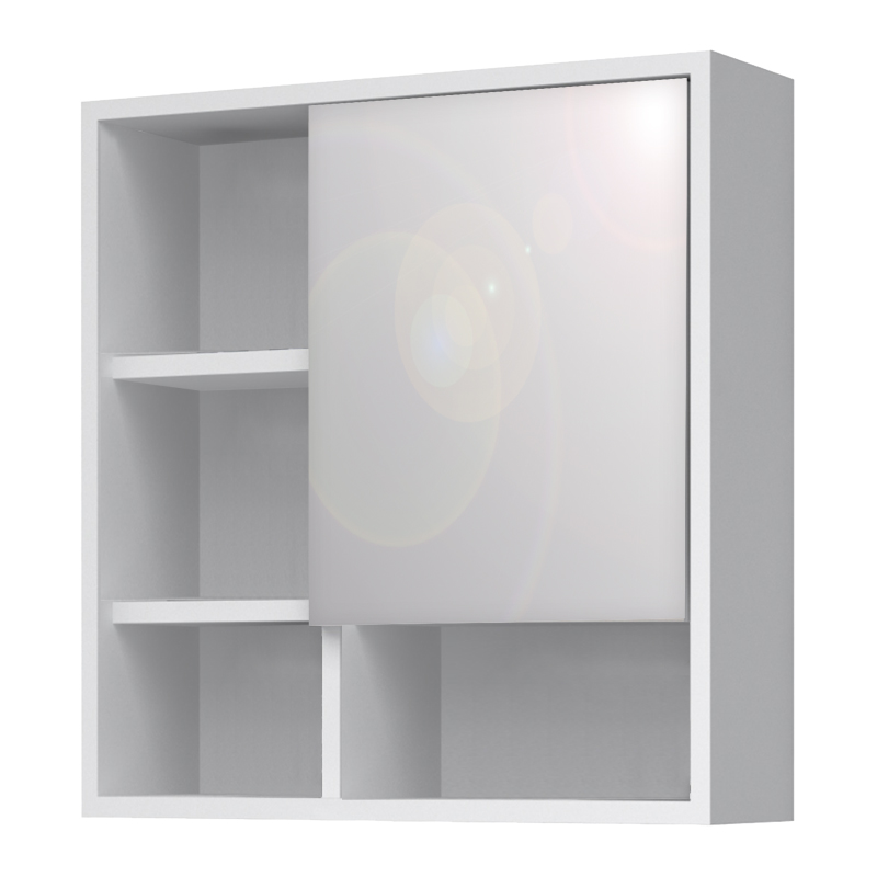 Καθρέπτης μπάνιου Demo Μegapap χρώμα λευκό 60×17,5×60εκ.