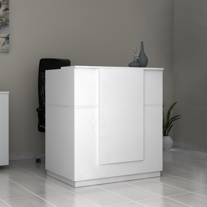 Γραφείο υποδοχής – reception Gemini Megapap χρώμα λευκό 100x70x110εκ.