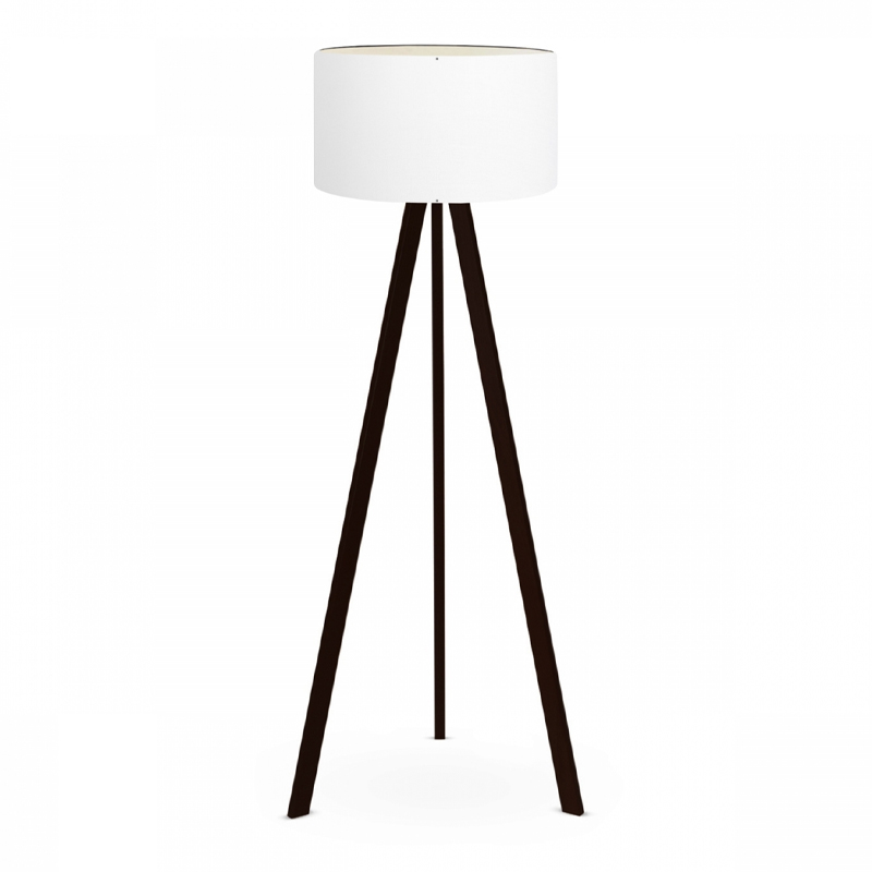 Φωτιστικό δαπέδου Rosling Megapap Mdf/ύφασμα Pvc χρώμα μαύρο – λευκό 38x38x140εκ.