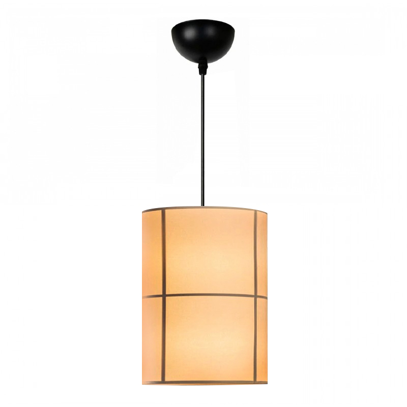 Φωτιστικό οροφής Strip Megapap E27 υφασμάτινο μονόφωτο χρώμα κρεμ Φ28×100εκ.