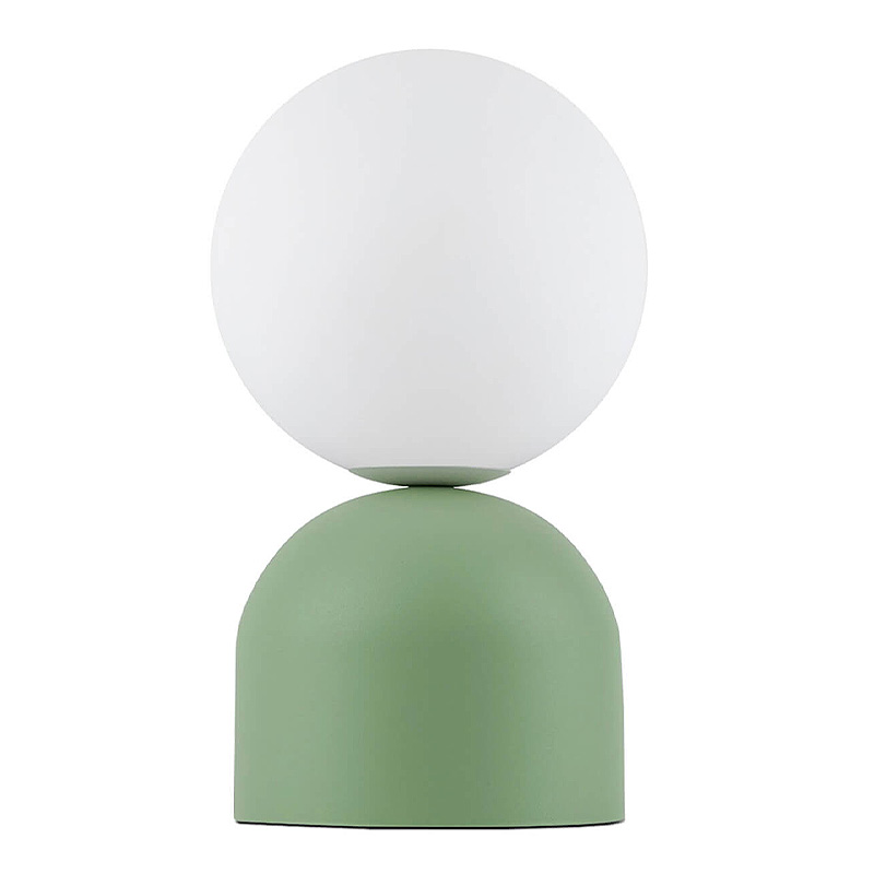 Φωτιστικό επιτραπέζιο Albus Megapap E14 μεταλλικό – γυάλινο χρώμα πράσινο – λευκό Ø13×28εκ.