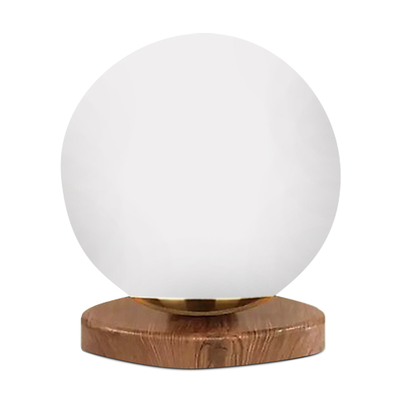 Φωτιστικό επιτραπέζιο Onda Megapap E27 ξύλινο – γυάλινο χρώμα φυσικό – λευκό Ø15×22εκ.