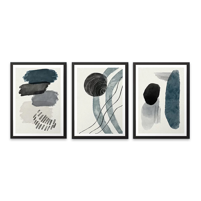 Πίνακας “Blue Dreams” Megapap 3 τμχ. σε πλαίσιο 35x45x2εκ.