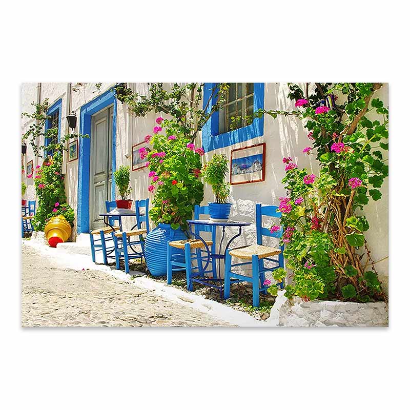 Πίνακας σε καμβά “Greek Street Tavern” Megapap ψηφιακής εκτύπωσης 60x40x3εκ.