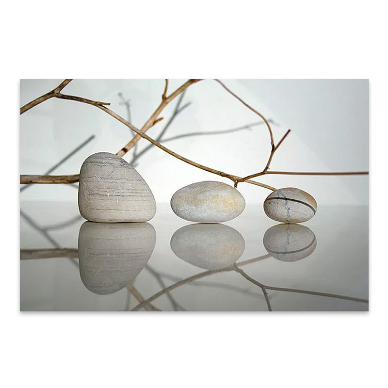 Πίνακας σε καμβά “Stones and Branches” Megapap ψηφιακής εκτύπωσης 90x60x3εκ.