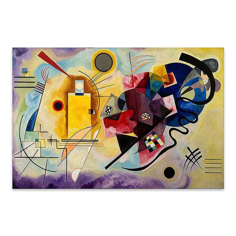 Πίνακας σε καμβά “Yellow Red Blue” Megapap ψηφιακής εκτύπωσης 70x50x3εκ.