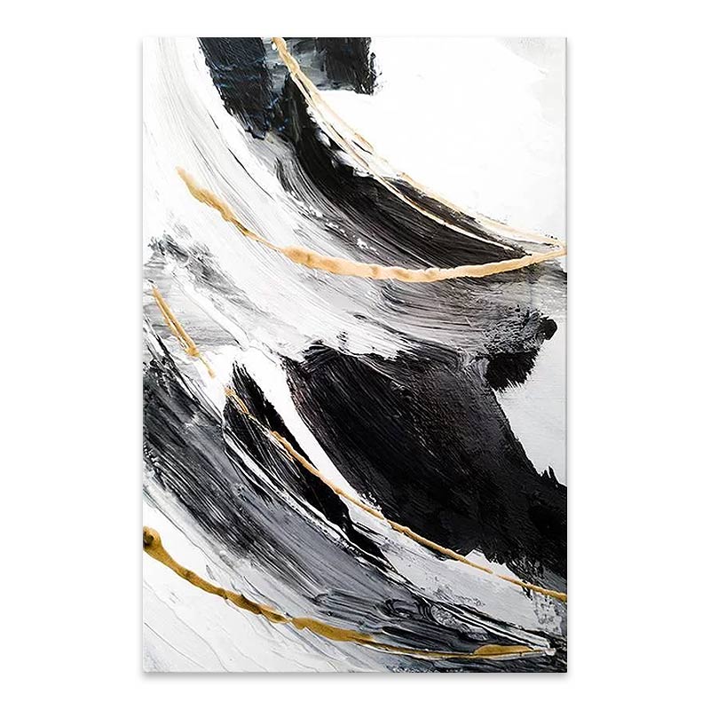 Πίνακας σε καμβά “Golden And Silver Reflections” Megapap ψηφιακής εκτύπωσης 50x75x3εκ.