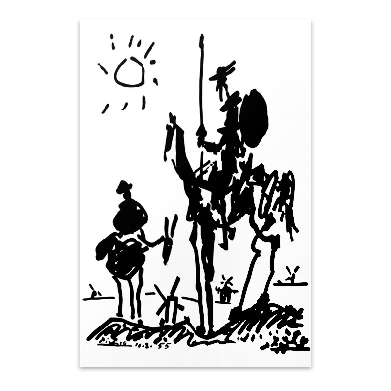 Πίνακας σε καμβά “Don Quixote” Megapap ψηφιακής εκτύπωσης 50x75x3εκ.