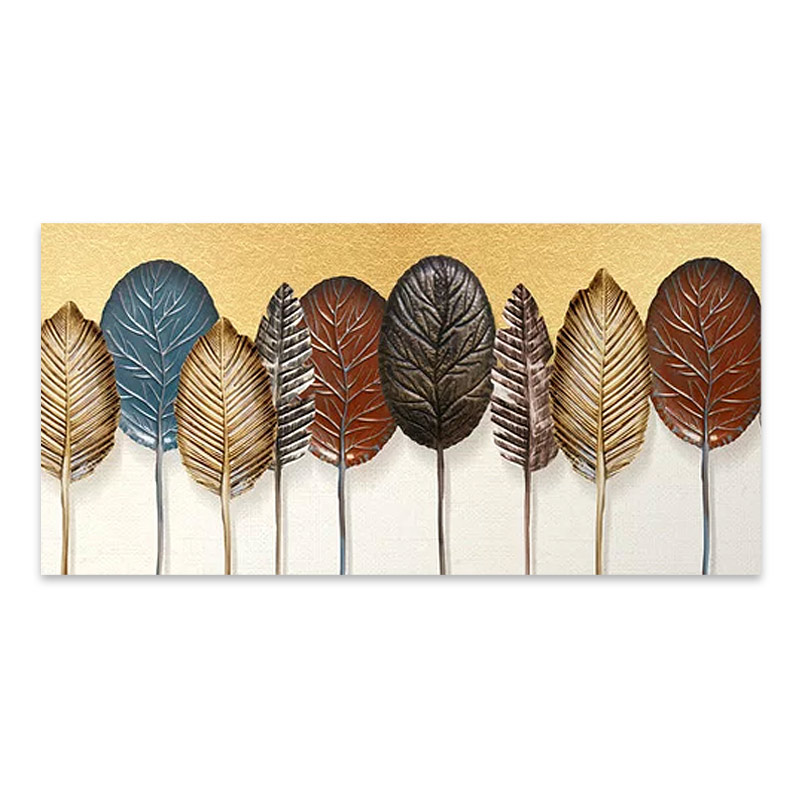 Πίνακας σε καμβά “Autumn Leaves” Megapap ψηφιακής εκτύπωσης 140x70x3εκ.