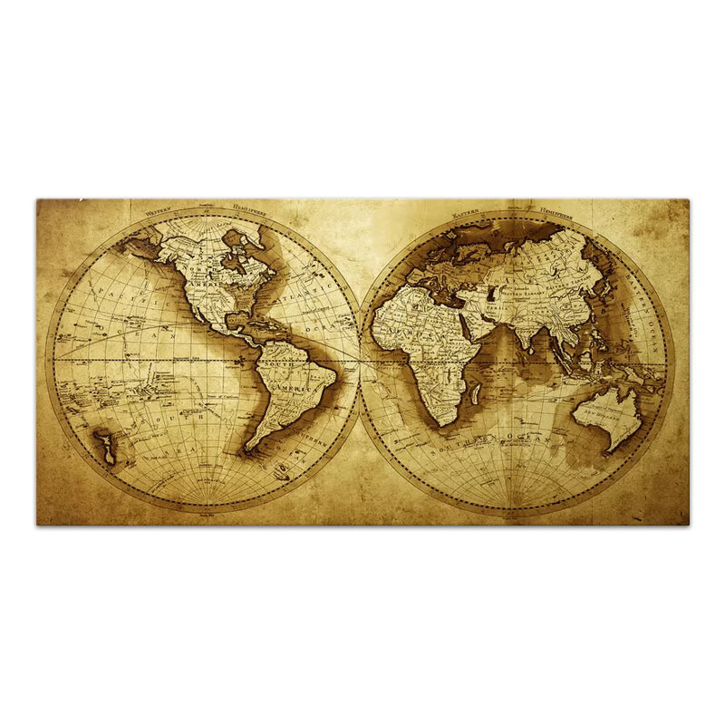 Πίνακας σε καμβά “Ancient World Map” Megapap ψηφιακής εκτύπωσης 120x60x3εκ.