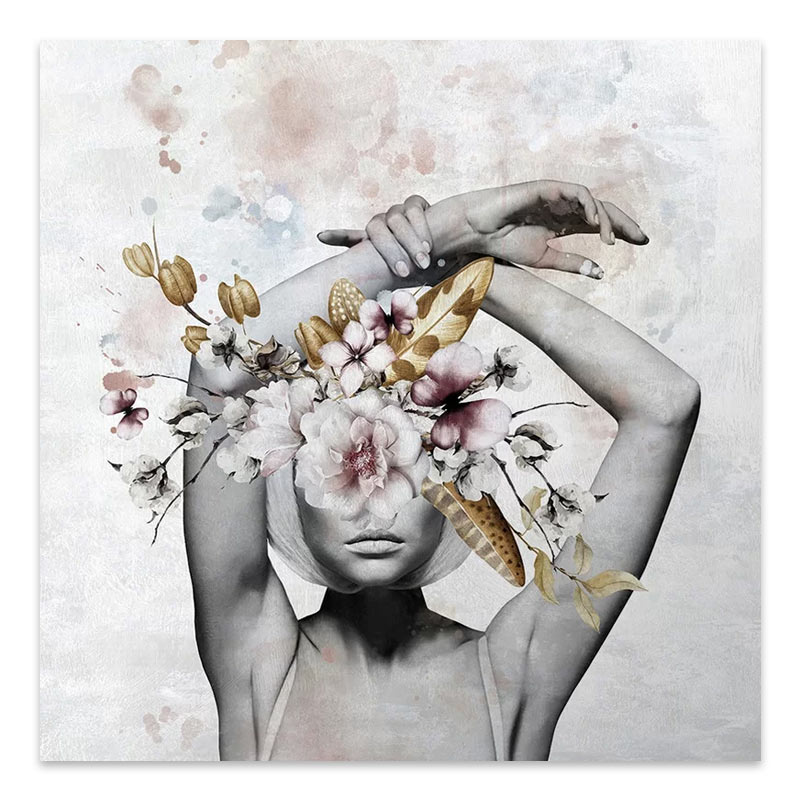 Πίνακας σε καμβά “Hidden Face” Megapap ψηφιακής εκτύπωσης 100x100x3εκ.