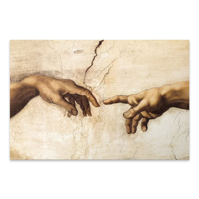 Πίνακας σε καμβά “The Creation of Adam” Megapap ψηφιακής εκτύπωσης 125x80x3εκ.