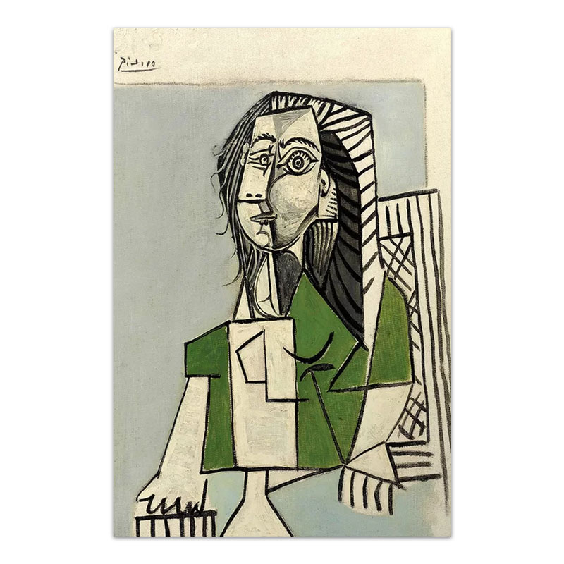 Πίνακας σε καμβά “Seated Woman” Megapap ψηφιακής εκτύπωσης 60x90x3εκ.