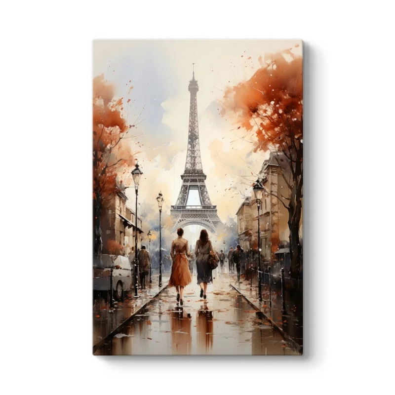 Πίνακας σε καμβά “Autumn in Paris” Megapap ψηφιακής εκτύπωσης 70x100x3εκ.