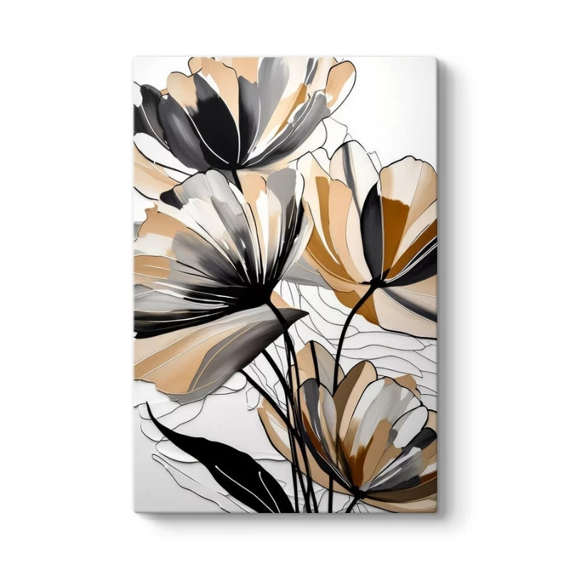 Πίνακας σε καμβά “Pastel Flower” Megapap ψηφιακής εκτύπωσης 70x100x3εκ.