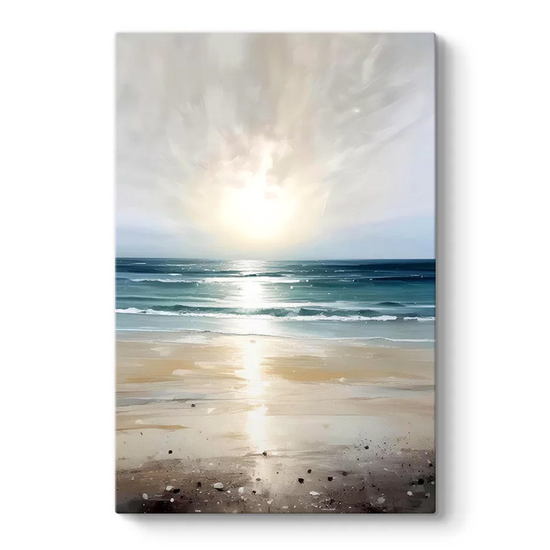 Πίνακας σε καμβά “Sunrise on the Beach” Megapap ψηφιακής εκτύπωσης 50x75x3εκ.
