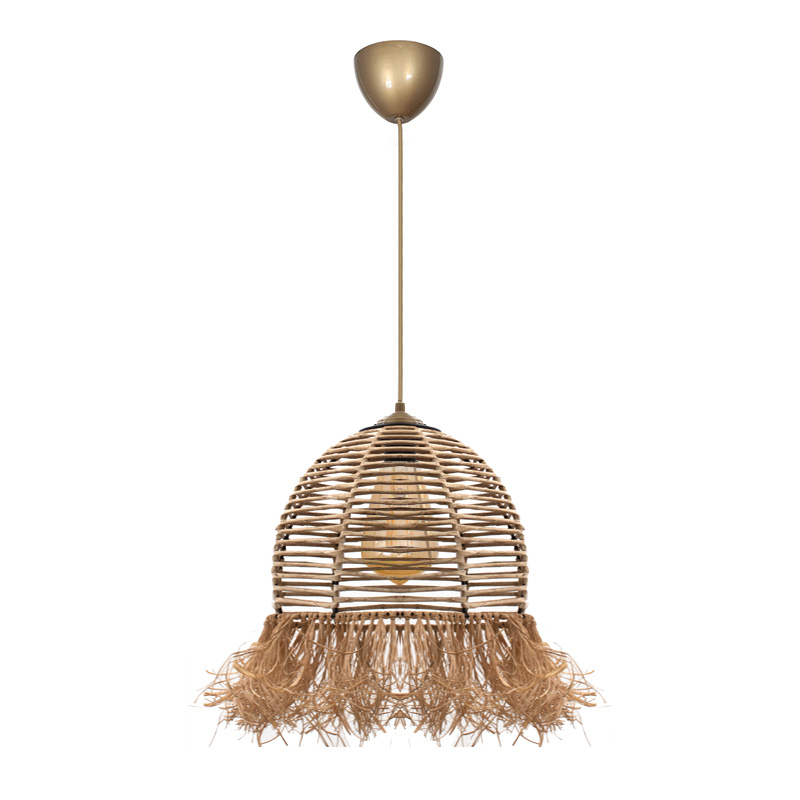 Φωτιστικό οροφής Varena Megapap E27 χάρτινο μονόφωτο χρώμα φυσικό Ø30×70εκ.