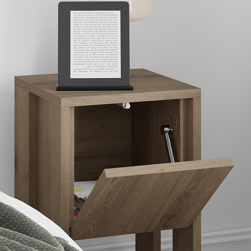 Κομοδίνο Ema Megapap χρώμα ανοιχτό καρυδί 30x30x55εκ. - Image 6