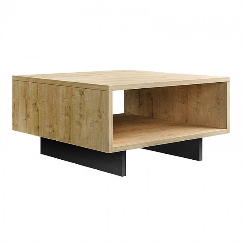 Τραπεζάκι σαλονιού Hola Megapap χρώμα sapphire oak - ανθρακί 60x60x32εκ. - Image 6