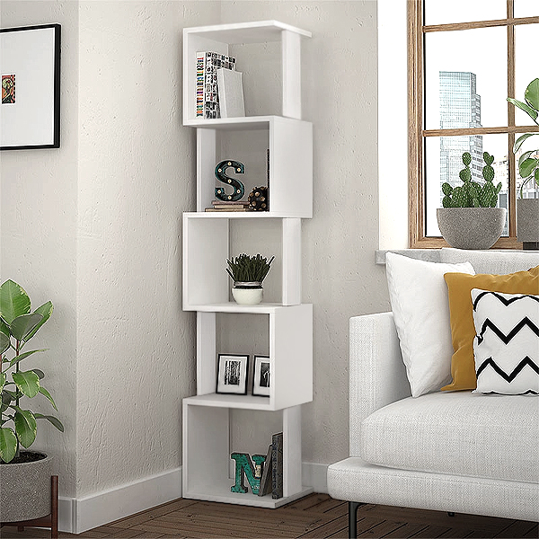 Βιβλιοθήκη Piri Megapap χρώμα λευκό 35x30x161εκ.