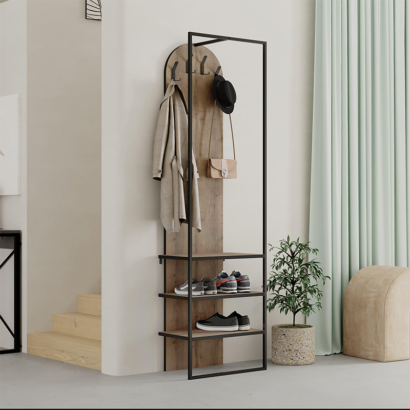 Έπιπλο εισόδου Archy Megapap χρώμα ανοιχτό καρυδί 53×31,7×180εκ.