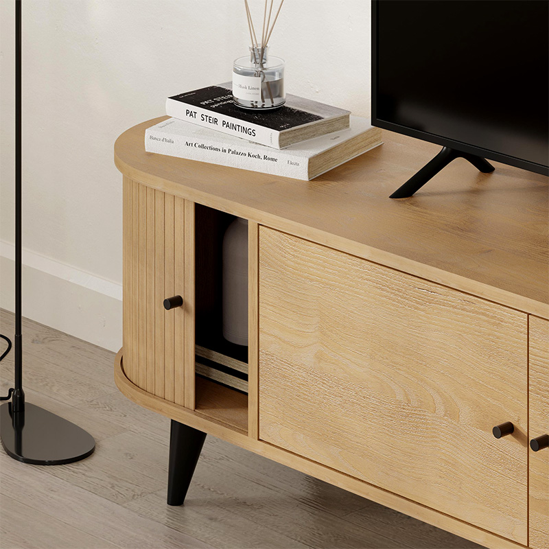 Έπιπλο τηλεόρασης Gentle Megapap χρώμα sapphire oak 180x40x52εκ. - Image 6