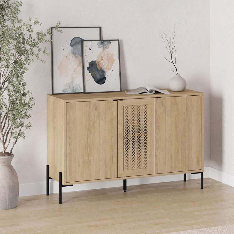 Μπουφές Naive Megapap χρώμα sapphire oak 126x40x80εκ.