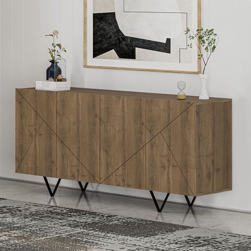 Μπουφές Jakomen Megapap χρώμα ανοιχτό καρυδί 180×41,7×80εκ.