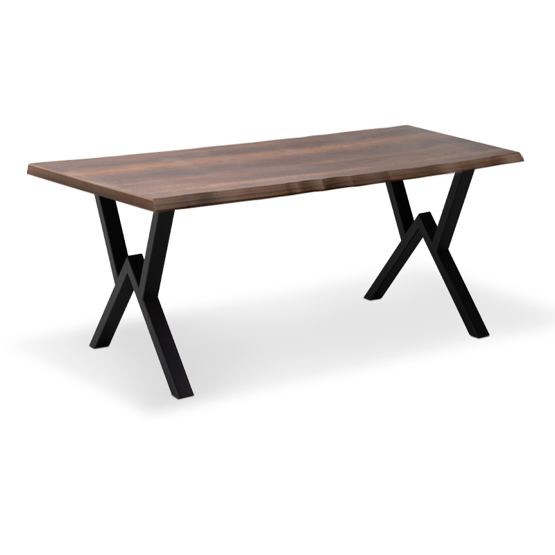 Τραπέζι Walter Megapap Mdf – μεταλλικό χρώμα καρυδί 140x80x75εκ.