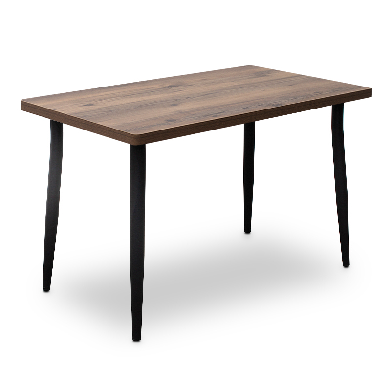 Τραπέζι Levico Megapap Mdf – μεταλλικό χρώμα καπνιστή καρυδιά 120x70x75εκ.