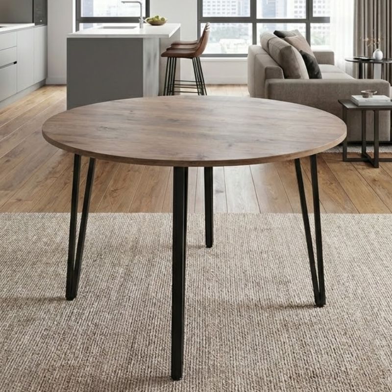 Τραπέζι Zeno Megapap χρώμα ακακίας Ø110×73,5εκ.