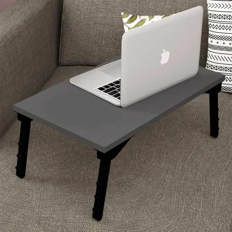 Τραπεζάκι laptop Sidon Megapap χρώμα ανθρακί 60×35,5×23,5εκ.