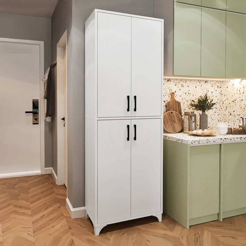 Ντουλάπα κουζίνας/μπάνιου Charlie Megapap χρώμα λευκό 62,6×35,8×186εκ.