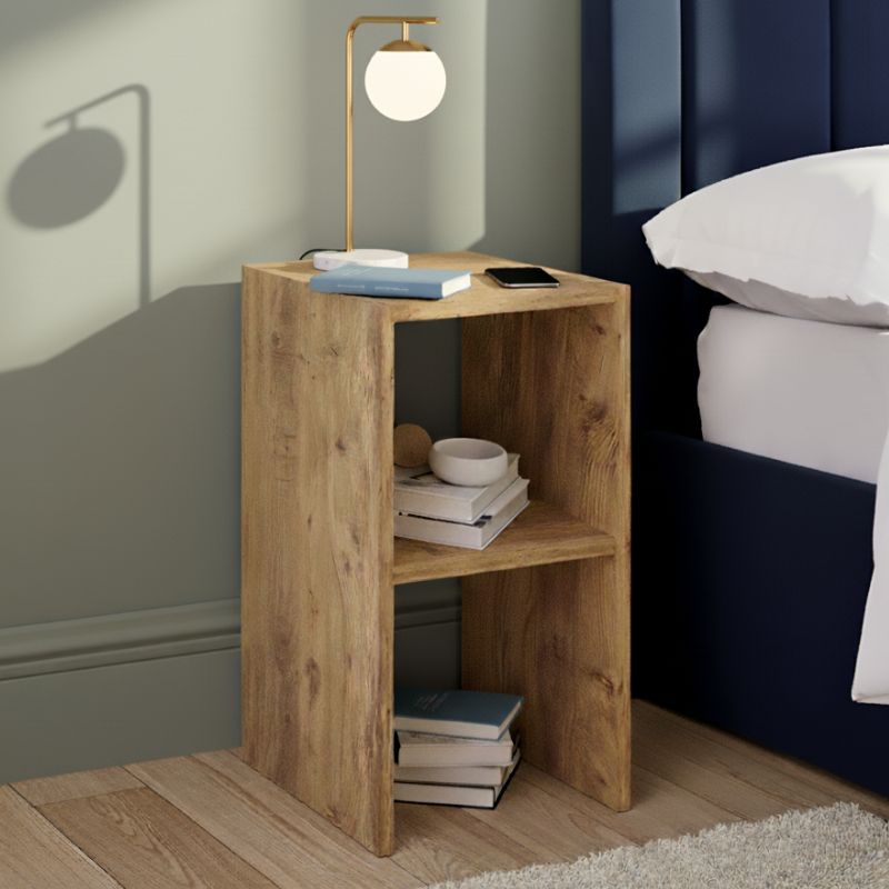 Κομοδίνο – Τραπεζάκι βοηθητικό Tagore Megapap χρώμα pine oak 30x30x60εκ.