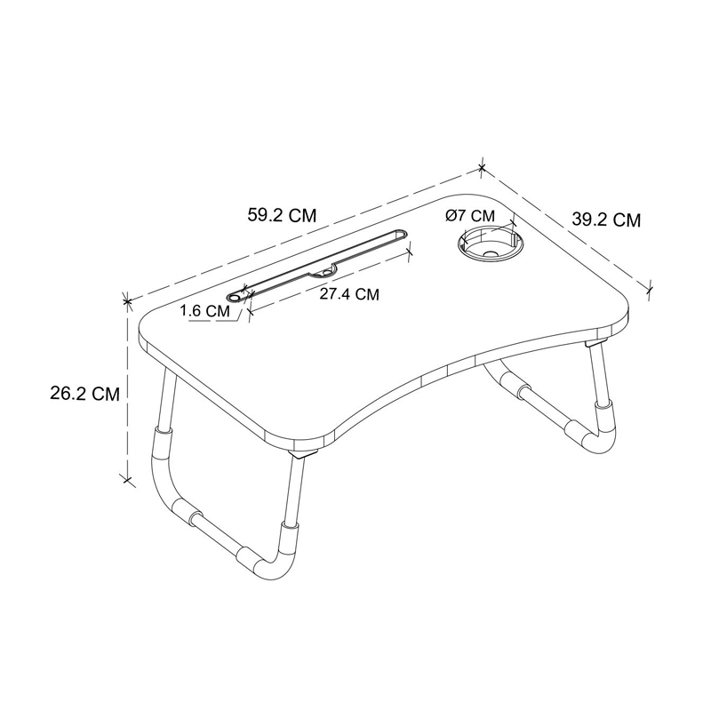 Τραπεζάκι laptop Sedon Megapap χρώμα pine oak 59,2x39,2x26,2εκ. - Image 6