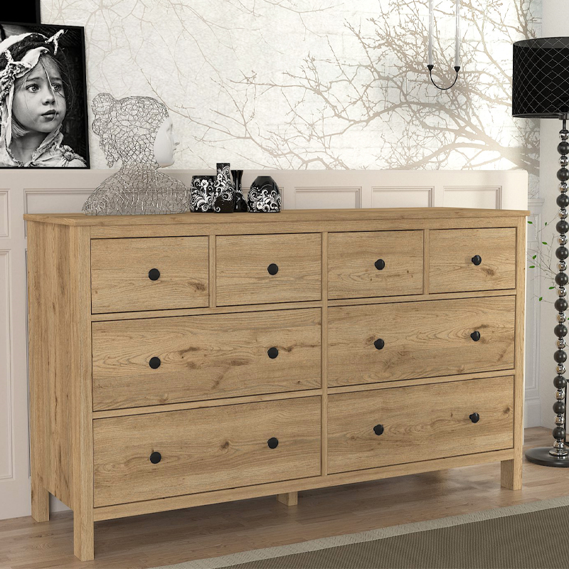 Συρταριέρα – Μπουφές Sabina Megapap χρώμα sepet oak 160x50x96εκ.