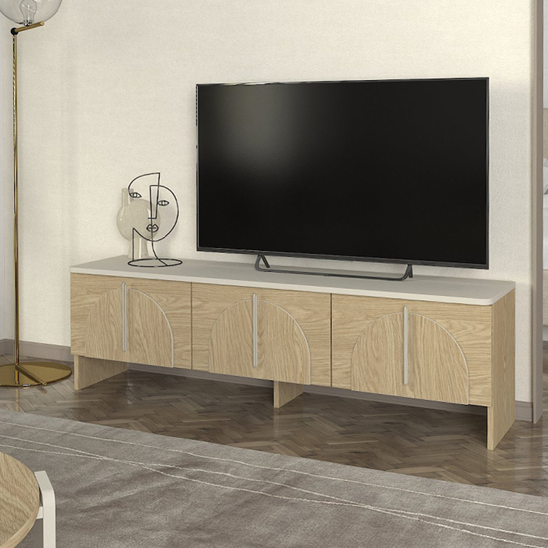 Έπιπλο τηλεόρασης Rebel Megapap χρώμα rota oak – sandstone 150x35x45εκ.