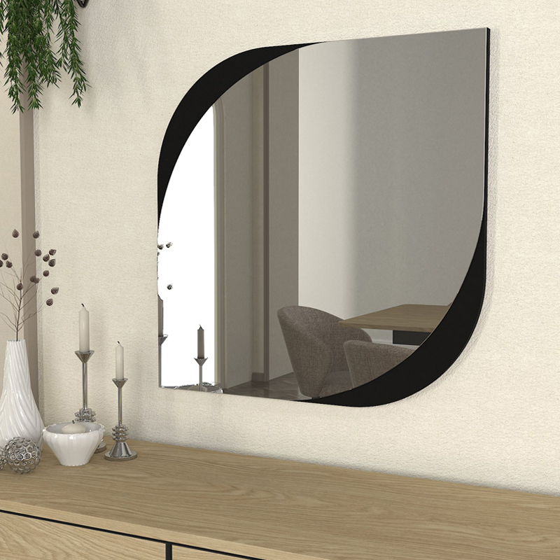 Καθρέπτης τοίχου Lava Μegapap χρώμα μαύρο 70×2,2×70εκ.